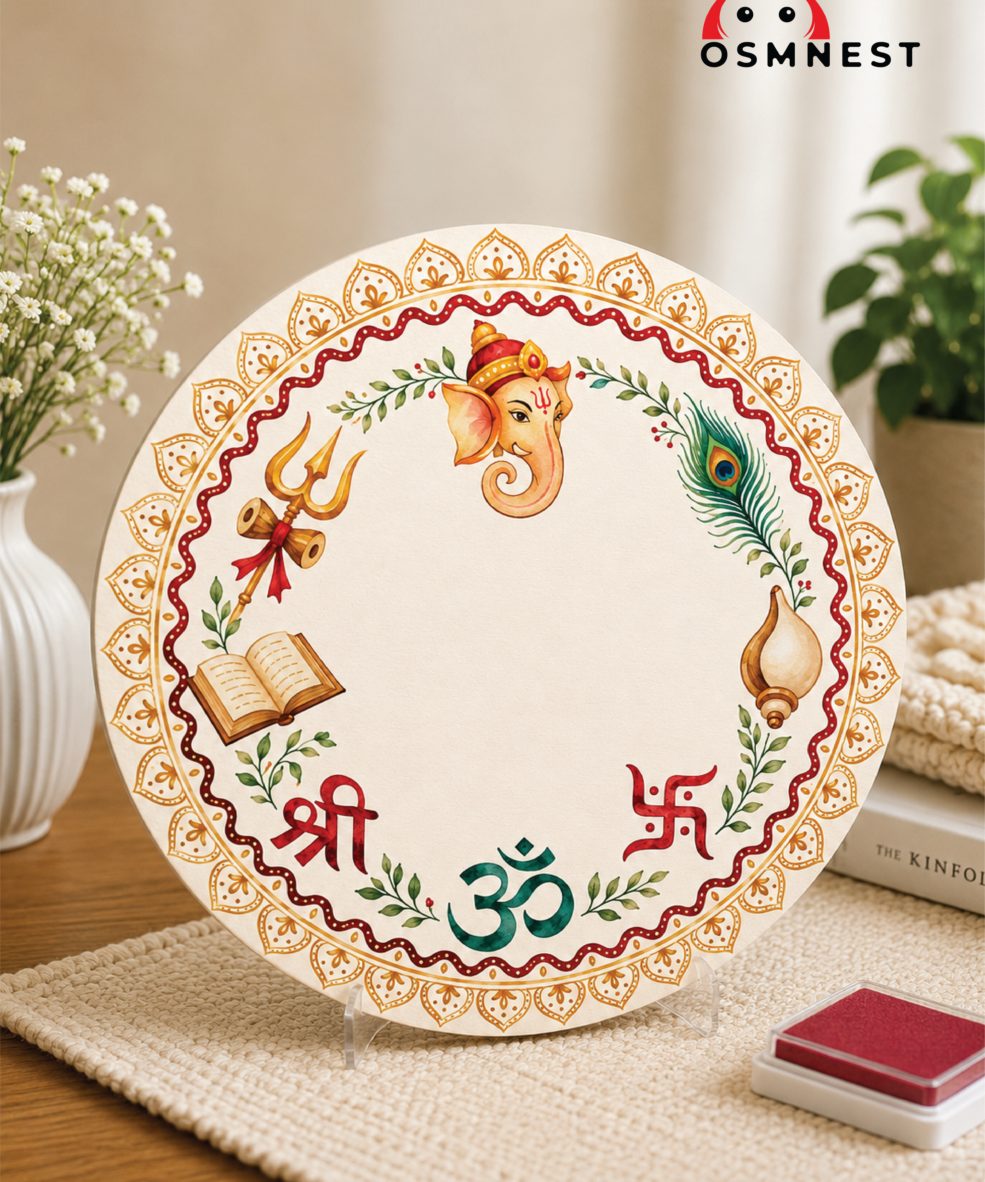 Ganesha Baby Footprints Keepsake