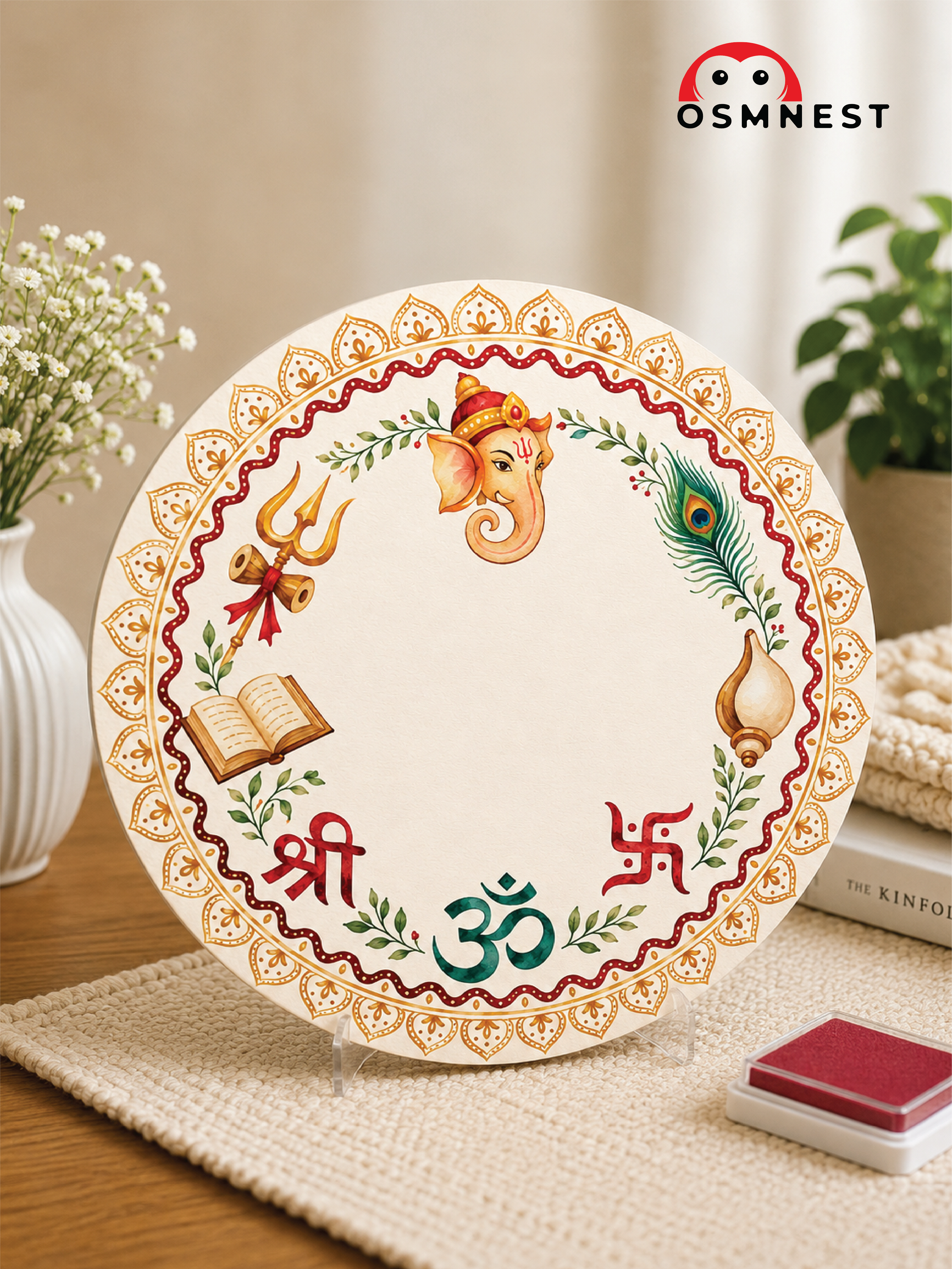 Ganesha Baby Footprints Keepsake