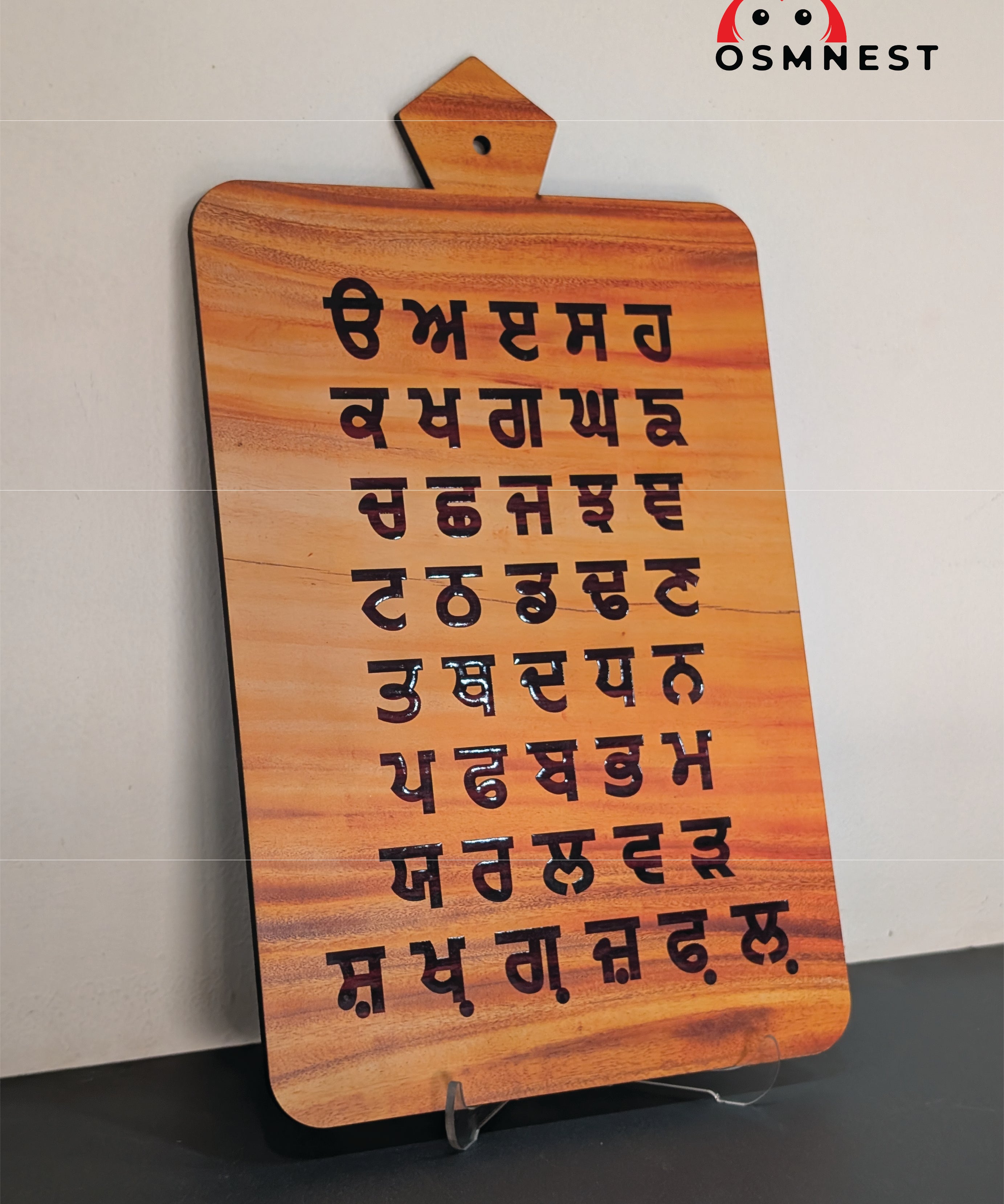 Gurmukhi Patti UV Printed Wall Hanging | Learn Punjabi Alphabet