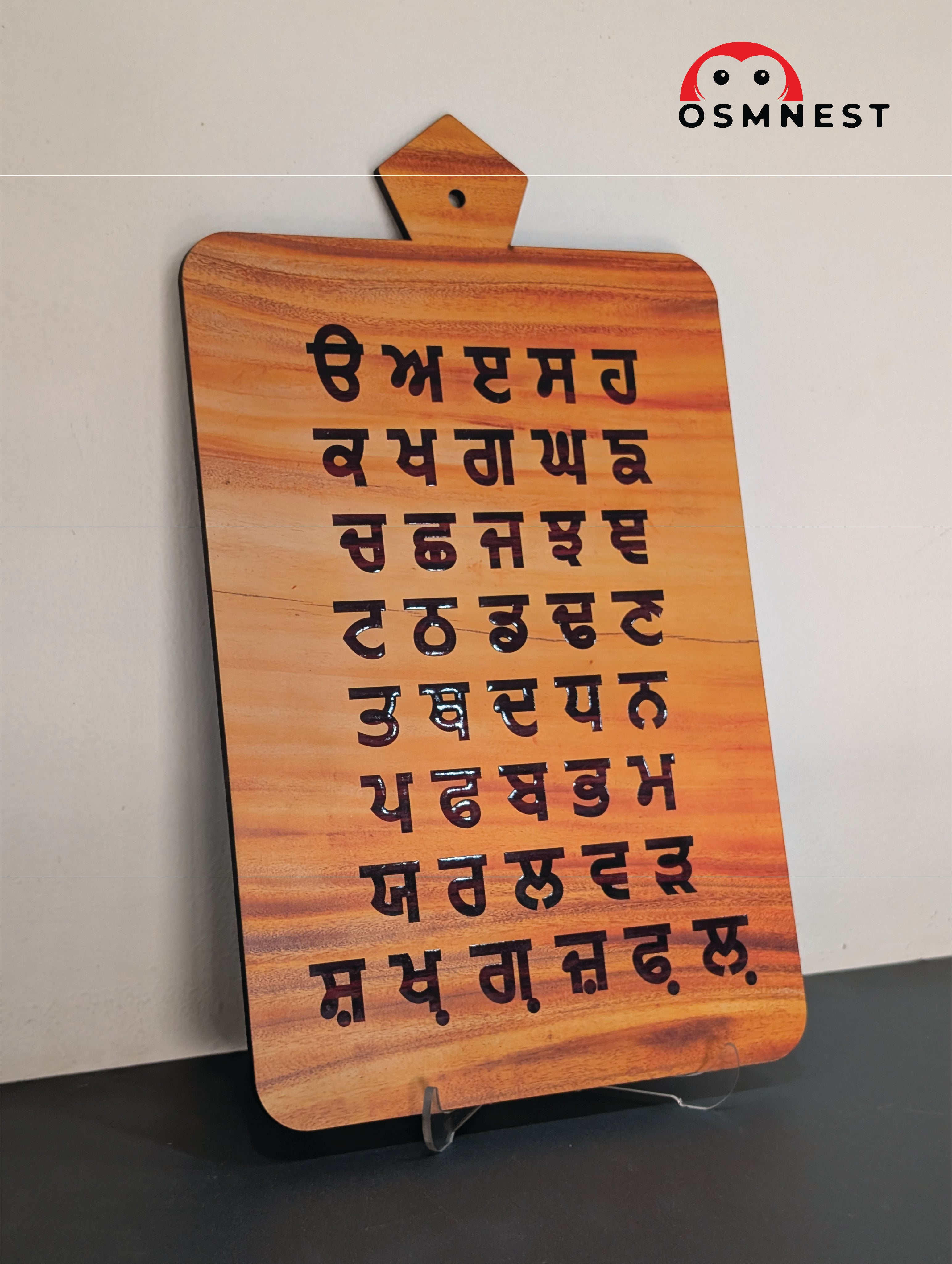 Gurmukhi Patti UV Printed Wall Hanging | Learn Punjabi Alphabet