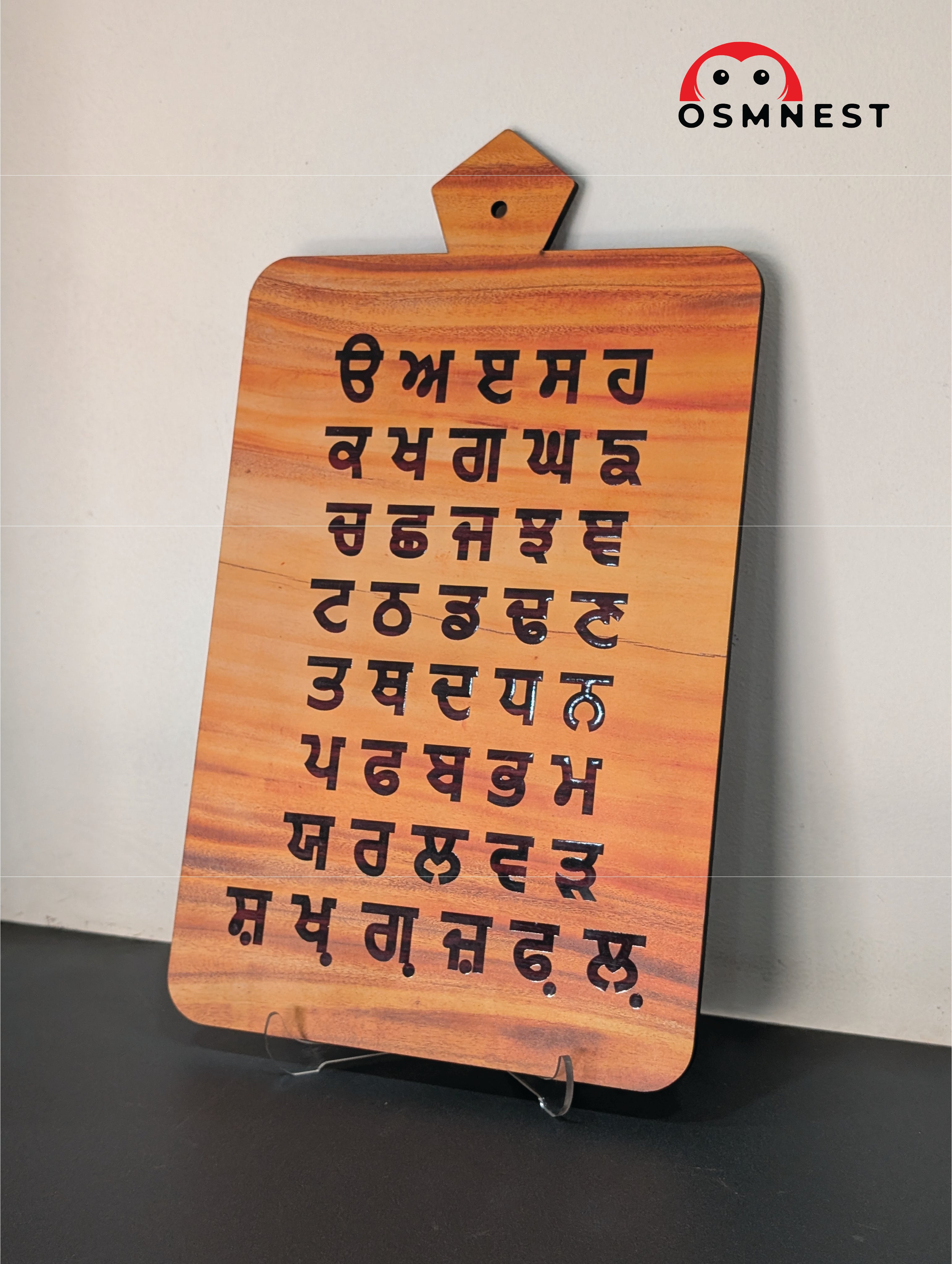 Gurmukhi Patti UV Printed Wall Hanging | Learn Punjabi Alphabet
