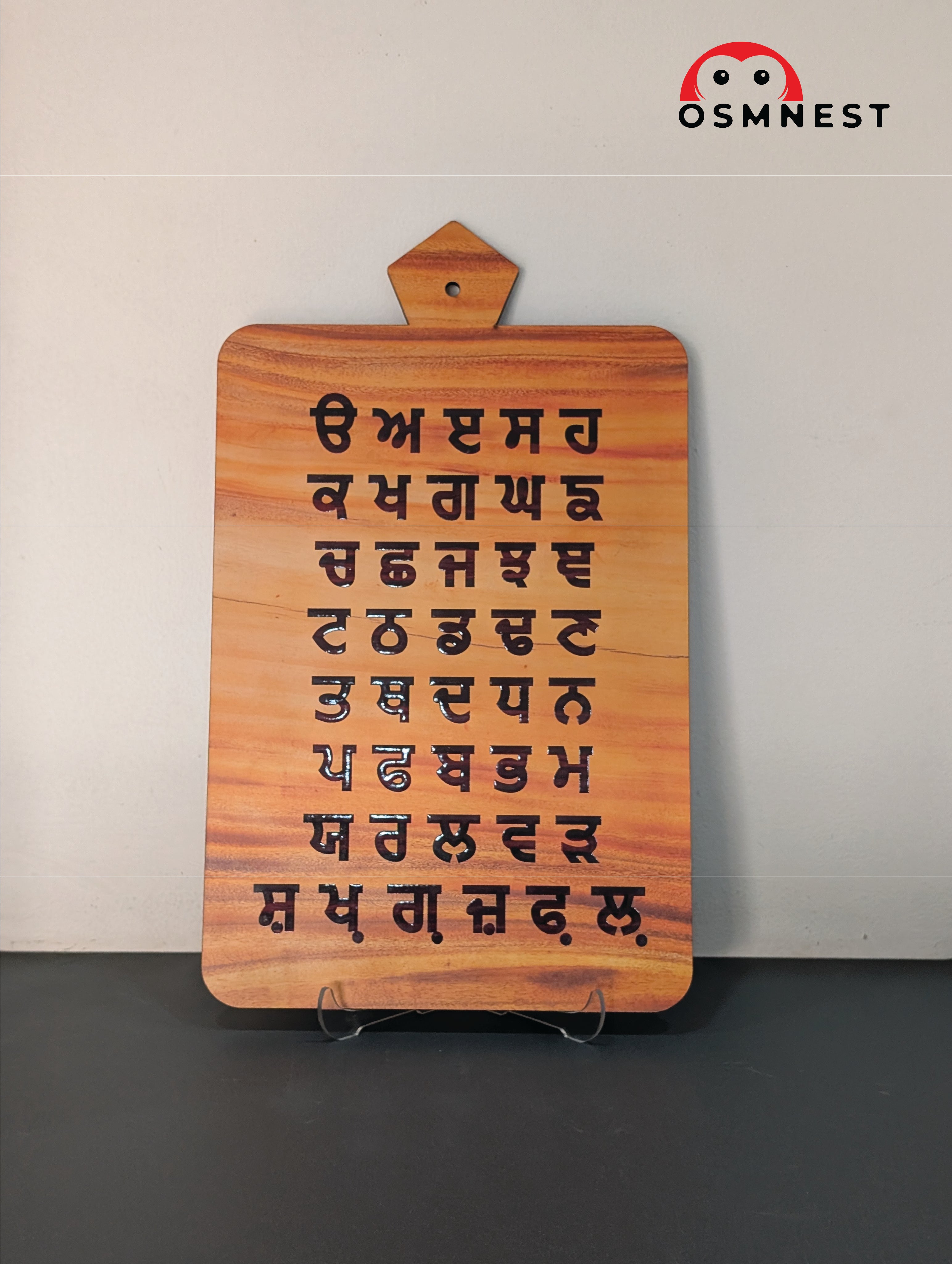 Gurmukhi Patti UV Printed Wall Hanging | Learn Punjabi Alphabet