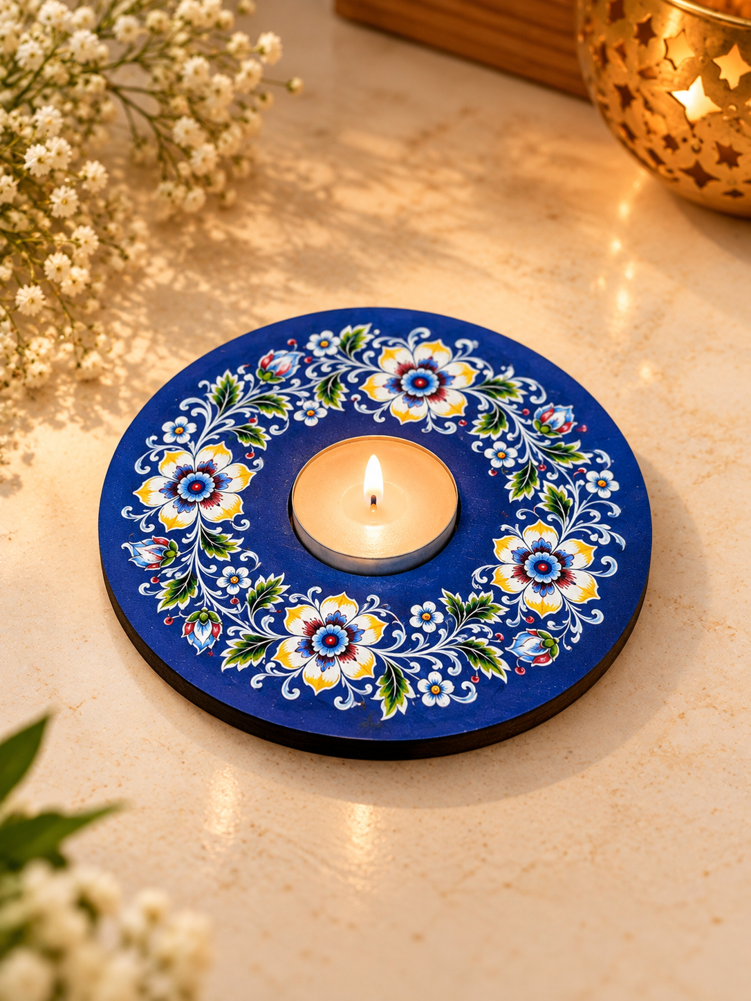 Indigo Garden Tealight Holder