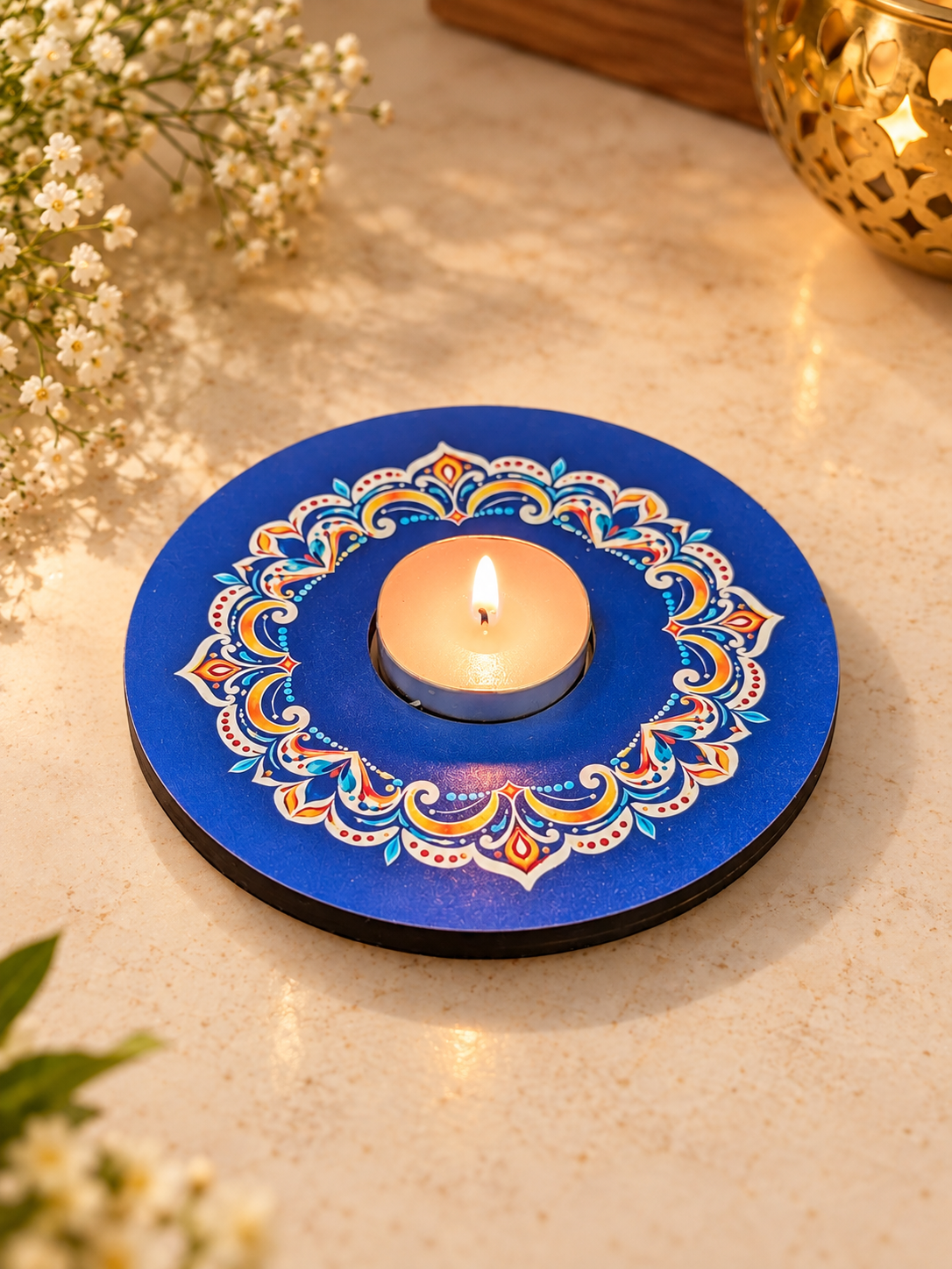 Midnight Mandala Tealight Holder