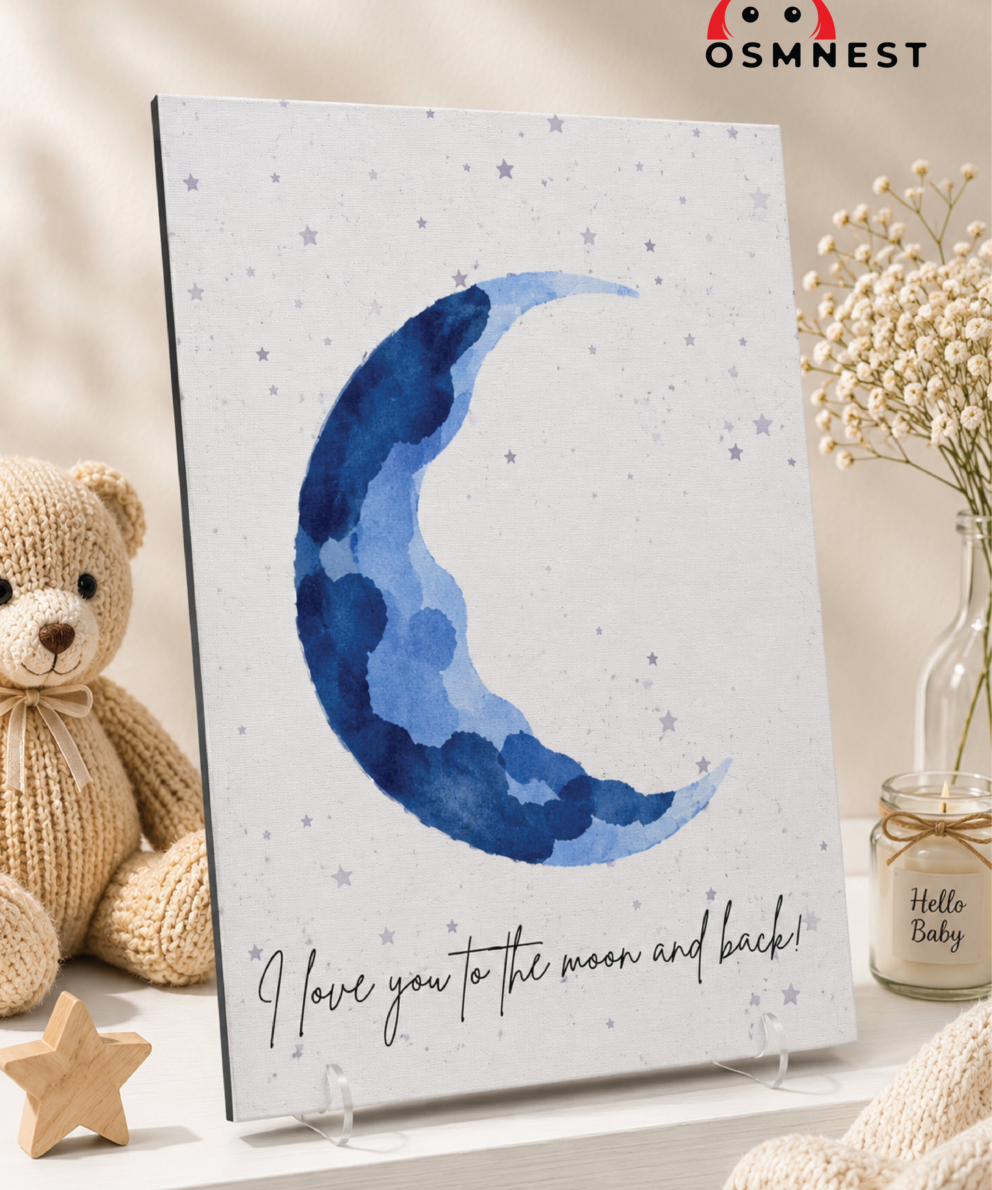 Moon Baby Footprints Keepsake