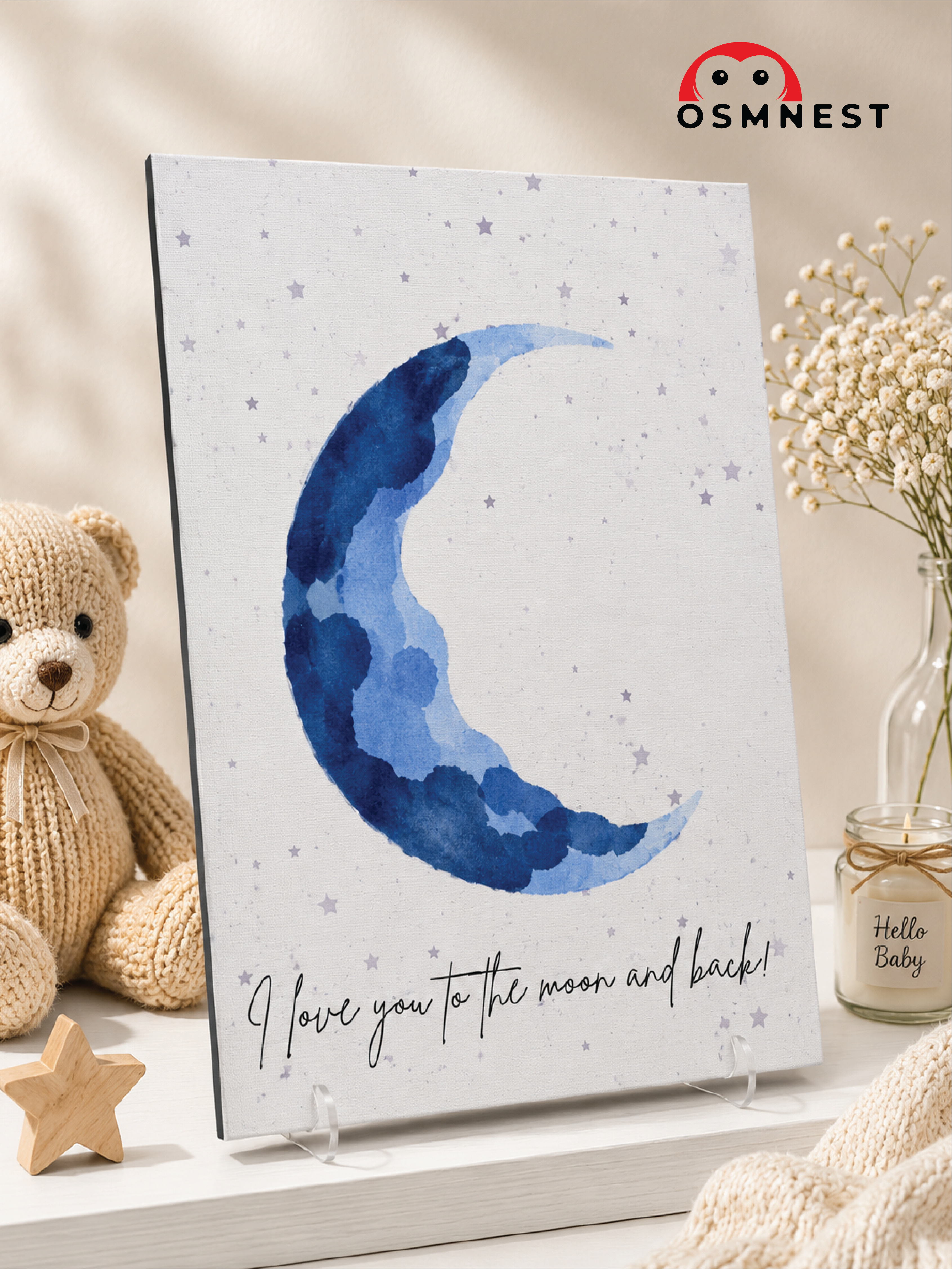 Moon Baby Footprints Keepsake