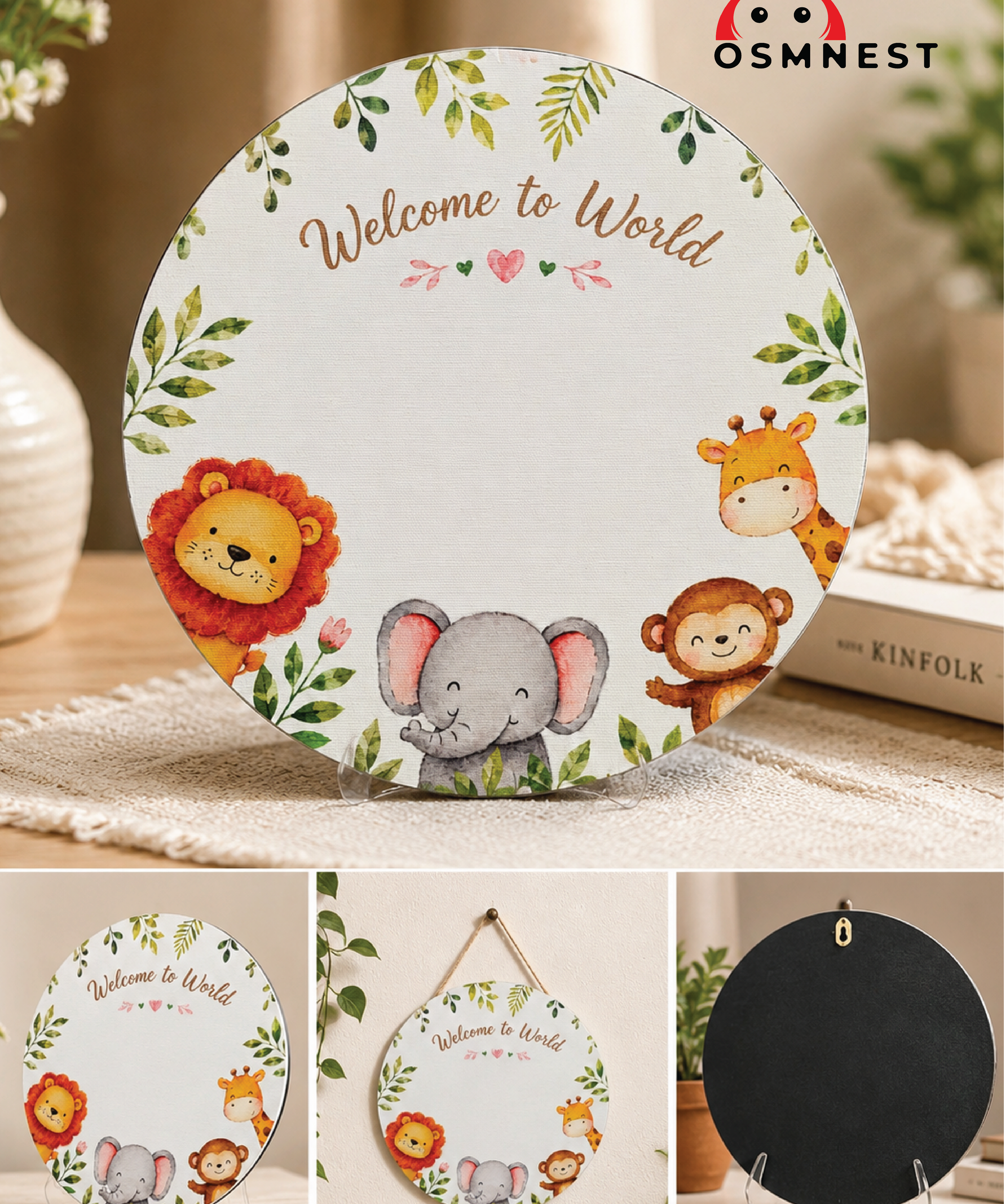 Safari Baby Footprints Keepsake