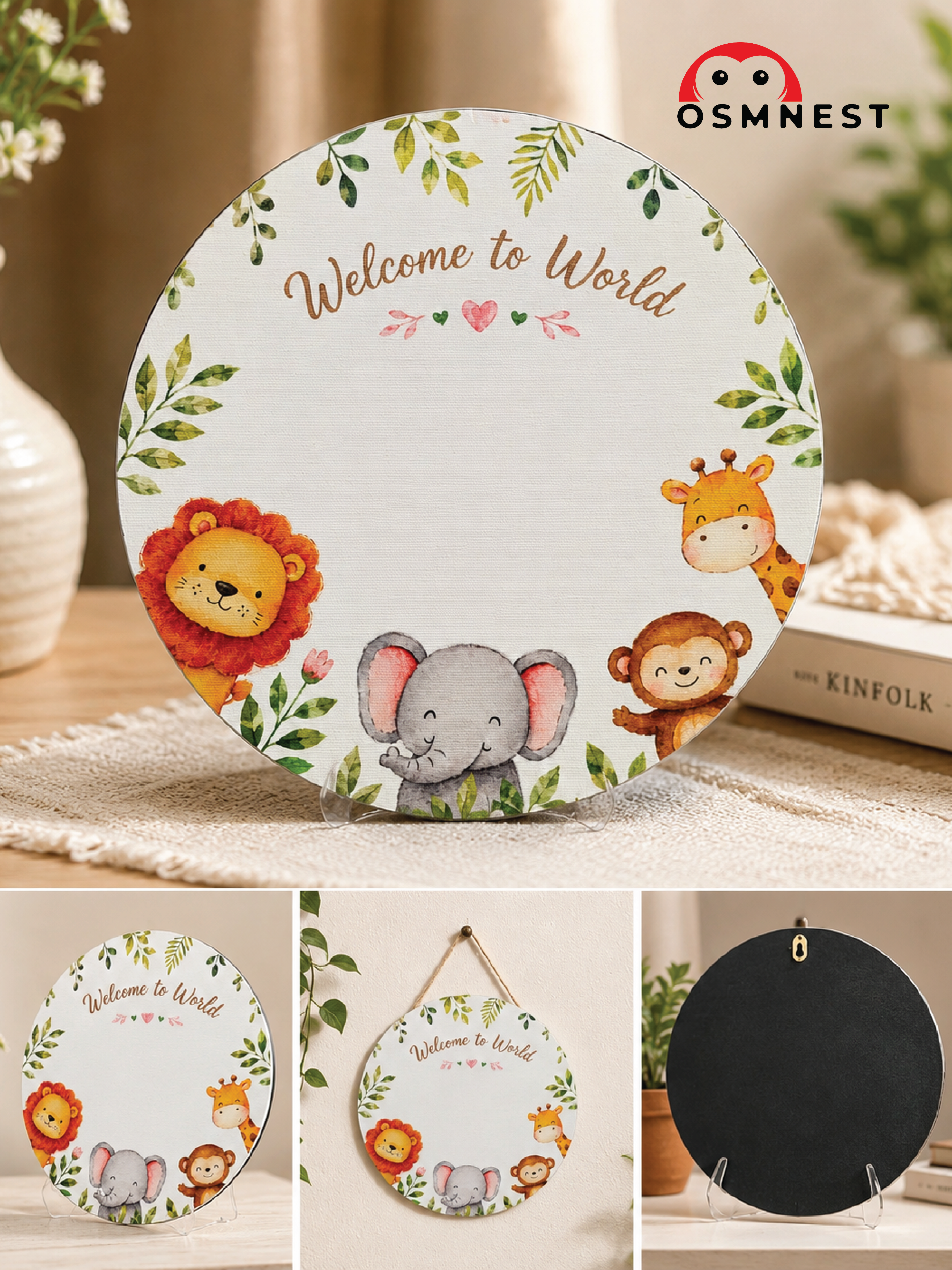 Safari Baby Footprints Keepsake