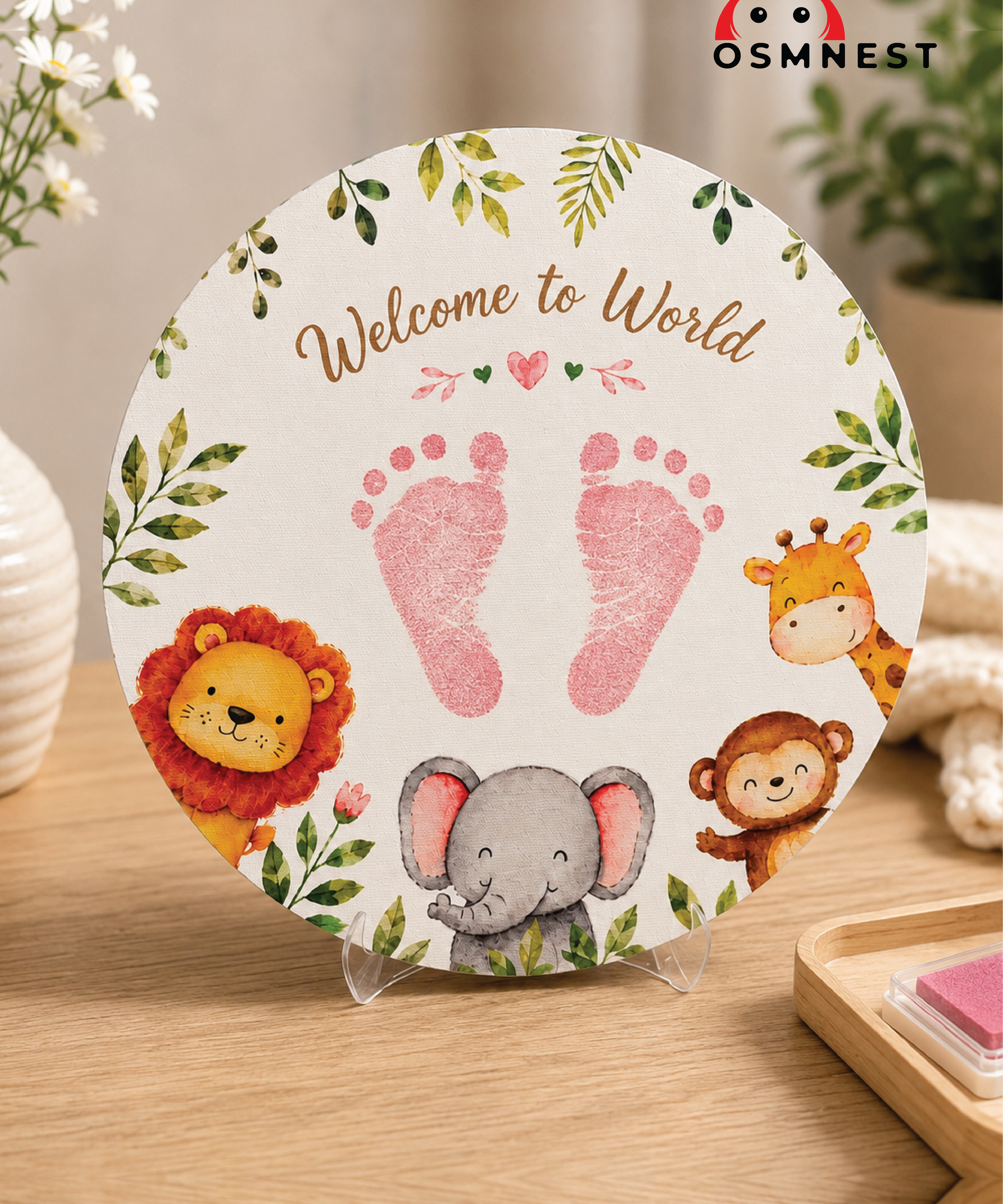 Safari Baby Footprints Keepsake