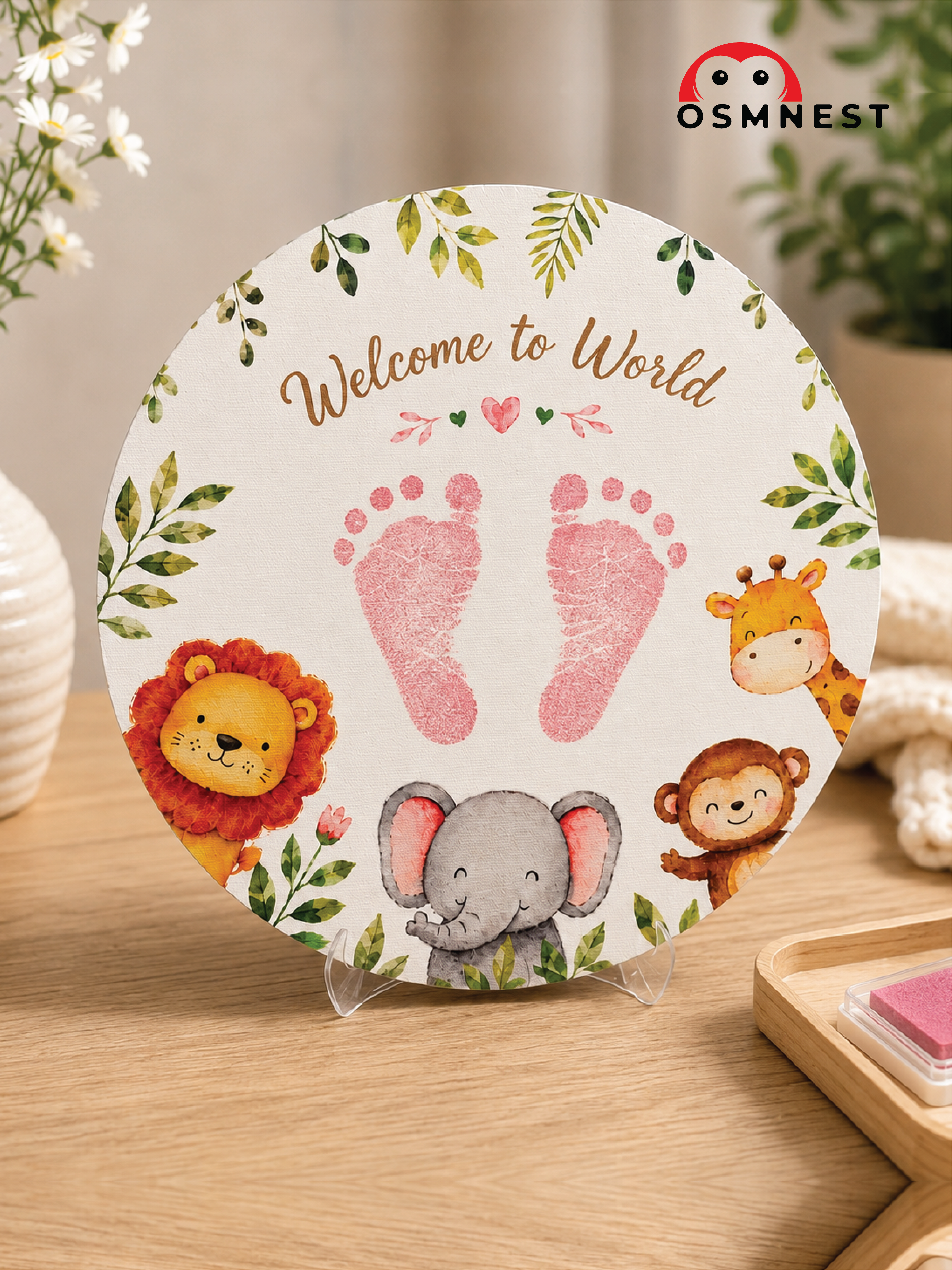 Safari Baby Footprints Keepsake