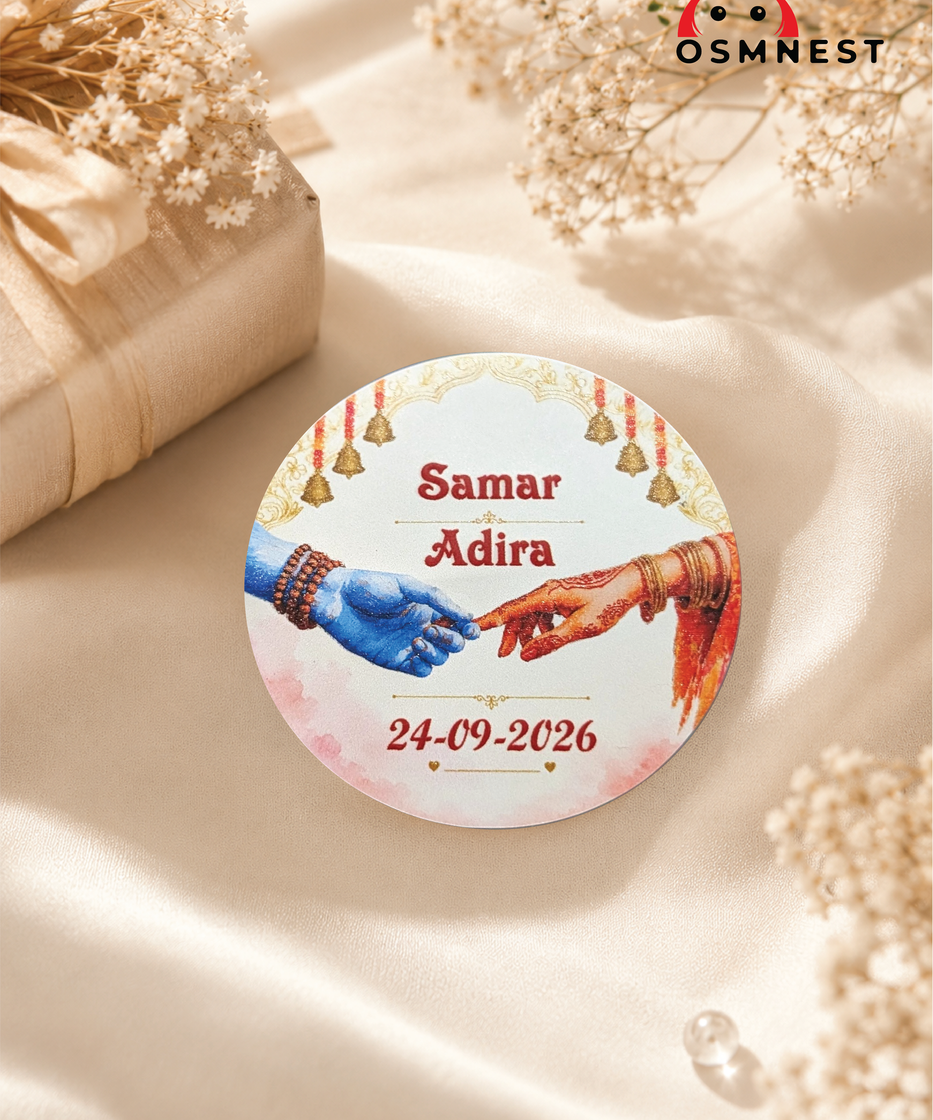 Hands Couple Wedding Sticker – 2 Inch Custom