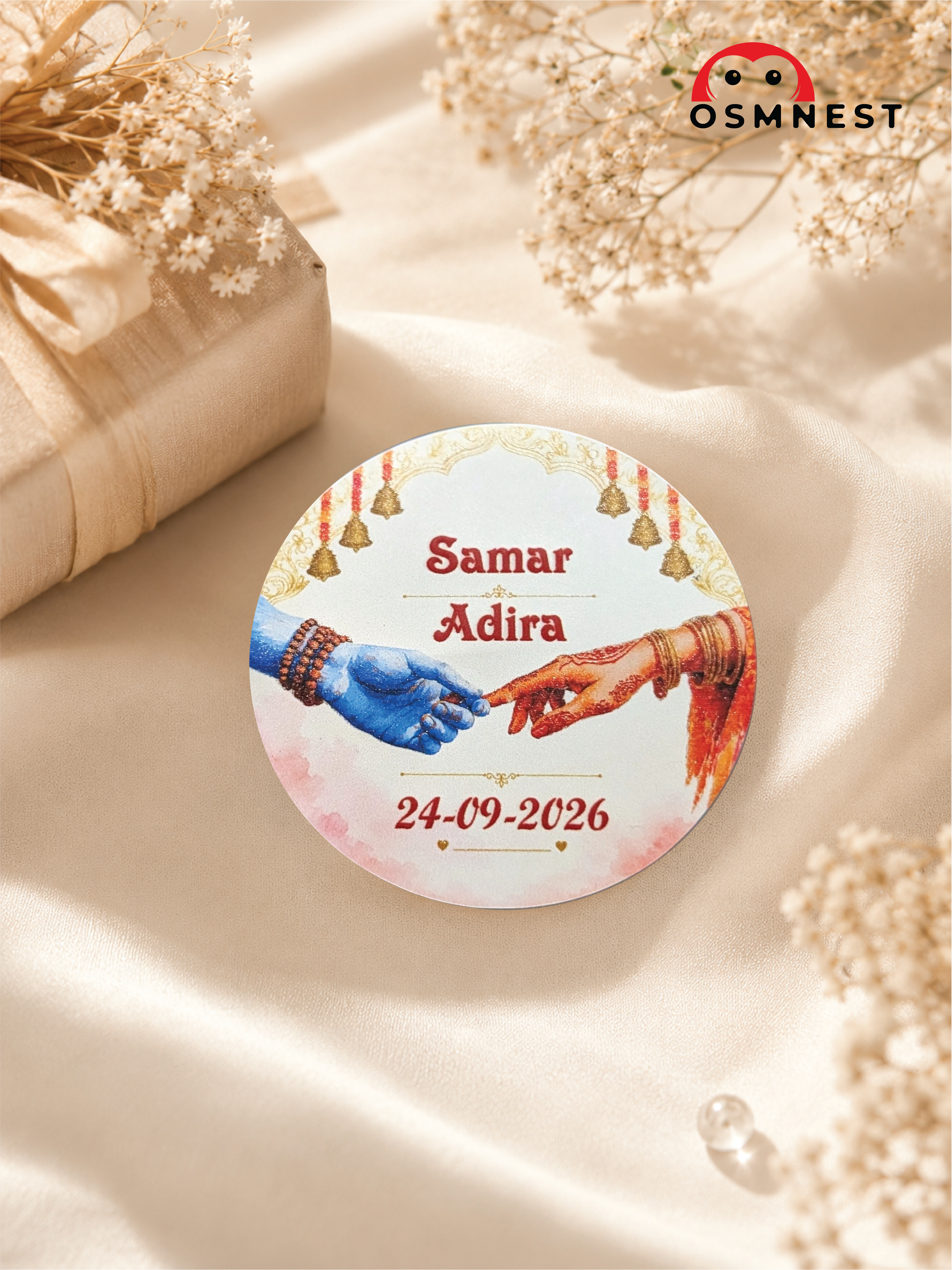 Hands Couple Wedding Sticker – 2 Inch Custom