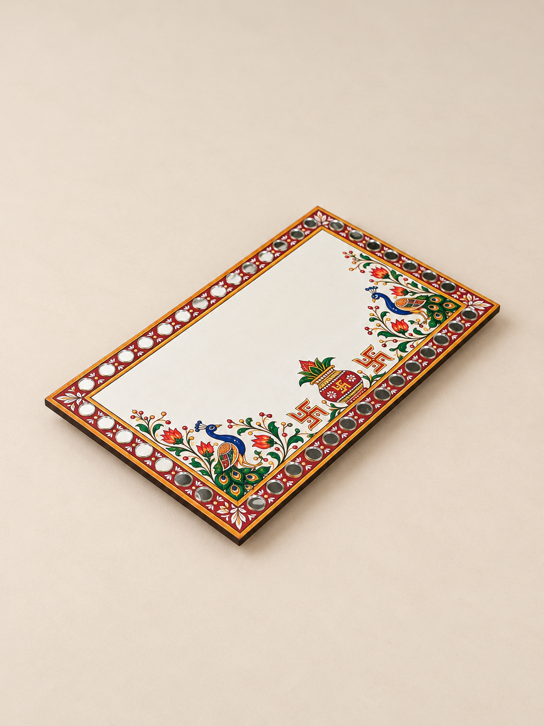 Peacock Theme Chowki Rectangular